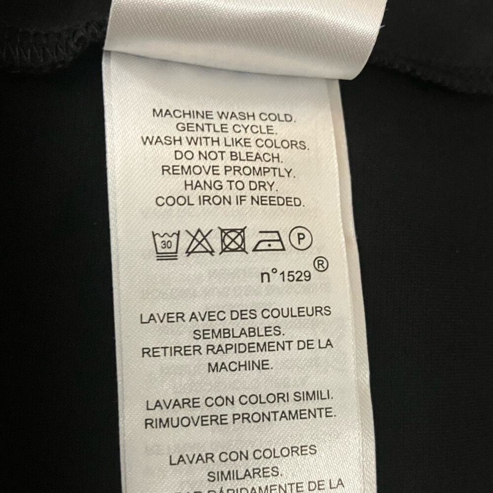 American Living Women's Black/White Jersey Surplice Neck Ruffled Dress | Size 12 - Picture 10 of 11